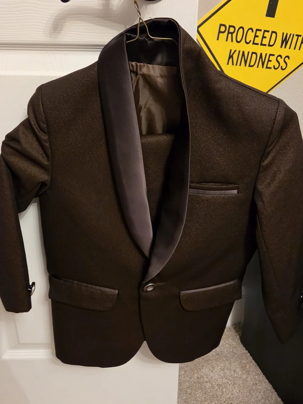 Boys Brown Tuxedo Set